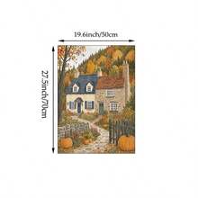 1pc Cozy Fall Wall Art Canvas Poster Prints Autumn Pumpkin Painting Cottage Artwork Picture Giclee Print Modern Farmhouse Kitchen Village Landscape Decoration Thanksgiving Aesthetic Gifts Unframed/Framed/Wooden Hanging - Autumn - View 19
