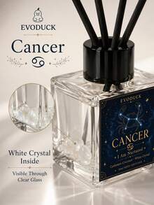 EVODUCK 1pc Smokeless Long Lasting Cancer Zodiac Crystal Reed Diffuser 50ml, Cashmere Coconut Fragrance Oil With White Crystal & 4 Fiber Reed Sticks, Flameless Scented Oil Diffuser For Bathroom Bedroom Vanity, Star Sign Gift For Her, Home Fragrance Decor - Mixed Fragrance - View 7