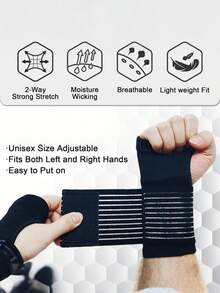 Wrist Brace Compression Wrist Support Splint For Women Men Adjustable Wrist Strap Compression Wraps Fit Right Left Hand For Gym Weightlifting Home Exercise Fitness Cycling Gloves Workout Equipment Hiking Gear Bikes Travel Essentials Accessories - Multicolor - View 12