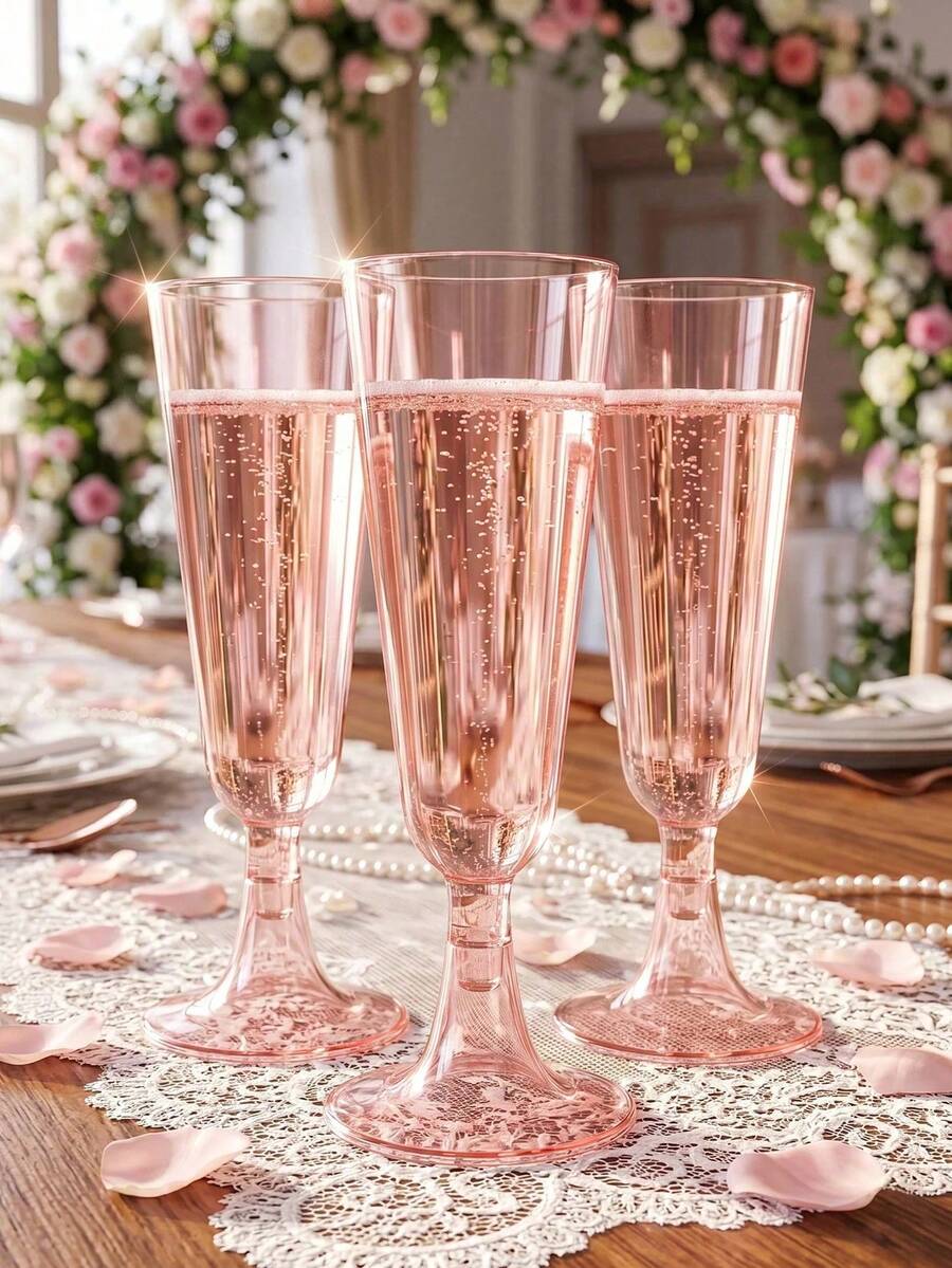 1/10/20pcs 150ml Reusable Champagne Cups, Suitable For Parties, Gatherings, Cold Drinks, Birthdays, Valentine's Day, Weddings And Large Events
