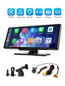 Optional Camera / 10.26" Touchscreen Carplay Portable Car Stereo Android Auto, Car Play Navigation, Voice Control, Remote Connection/AUX/FM, Car Radio Receiver, Loop Recording, Plug & Play, For Car Truck Van - Car Display - View 9