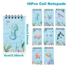 8pcs Mini Ocean Animal Spiral Notebooks, Cartoon Sea Creature Memo Pads, Tear-Off Notepads, Portable Pocket Mini Notebooks, Birthday Party Small Gifts, Ocean Theme Party Favors, Baby Shower Decorations, Gender Reveal Party Supplies, Birthday Gifts, Suitable For Daily Use, Student Gifts, Back To School Prizes, Party Favors, Underwater Party Supplies, Party Giveaways - Marine Animals - View 13