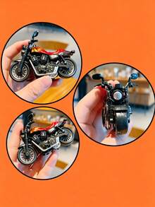 Creative Vintage Realistic Alloy Heavy Motorcycle Model, Cool Personalized Men's Bag Pendant, Exquisite Fashion Holiday Gift Accessory, Car Keychain - Multicolor - View 5