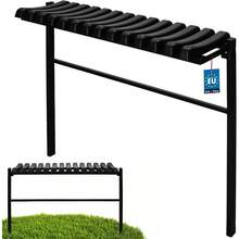 KOTARBAU® 78cm Foldable Cemetery Bench, Weatherproof Powder Coated Steel & Plastic Metal Bench, Outdoor Garden & Park Seating For Graveyard - Default - View 9