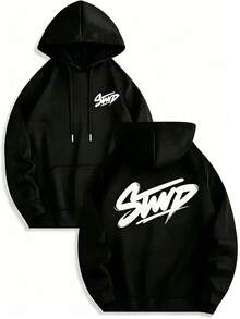 Hombre003-1 Men'S Oversized Hooded Sweatshirt - Black Pullover Hoodie with Drawstring Hood,All-Season Casual Streetwear for Everyday & Formal Outfits - Negro 1 - Ver 1
