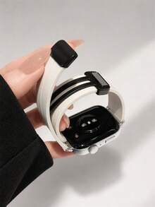 1件男女通用運動透氣矽膠磁吸錶帶，適用於 Watch 智慧手環 Fit 1/Fit 2/Fit 3/Fit 4/4Pro/Fit 5 手腕帶 - Starlight - 查看 6