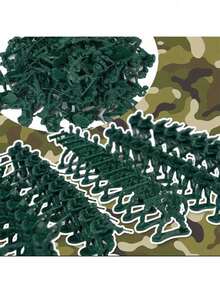 100pcs Plastic Soldier Model Set, Includes Soldiers, Armored Vehicles, Tanks, Aircraft, Soldier Theme, Children Interactive Toys, Parent-Child Toys - Multicolor - View 4
