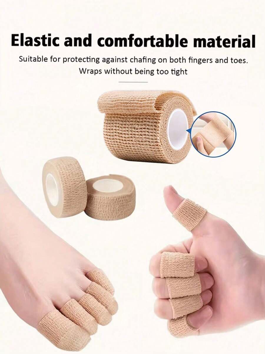 Băng dán ngón tay ngón chân tự dính đa năng, băng quấn bảo vệ đàn hồi chống ma sát dùng cho viết, thể thao, chạy bộ, đi bộ, văn phòng và sử dụng hàng ngày, chất liệu không dệt thân thiện với da - Nhiều màu - Xem 1