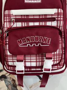 Women's Backpack School Bag Large Capacity Elementary School Middle School Textbook Bag - Rectangle - View 6