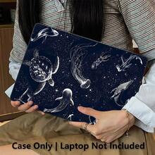 1件裝 MacBook 保護殼，UV 列印海龜與海洋生物圖案，筆電保護套，極簡輕量耐用，適用 MacBook Air Pro 13.3 13.6 14.2 15.3 16.2 吋，適用 13 吋 Neo 筆電保護殼 A3404 型號 - 查看 2