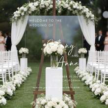 Wedding Welcome Sign, Modern Wedding Sign, Acrylic Wedding Sign, Welcome To Our Wedding Acrylic Sign, Wedding Decor, Wedding Gift - Multicolor - View 2