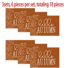 Autumn Harvest Festival Pumpkin Maple Leaf Elf Heat-Insulated Placemats, Hello Autumn Thanksgiving Linen Placemats, Stain-Resistant Placemats, Suitable For Home Dining Room And Restaurant, Table Decor, Home Supplies 4pcs/6pcs/18pcs - Multicolor - View 10