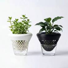 1pc Floating Plant Pot For Aquarium, Hanging Hydroponic Planter, Suitable For Freshwater Fish Tank Water Purification And Decoration Accessory - A - View 3