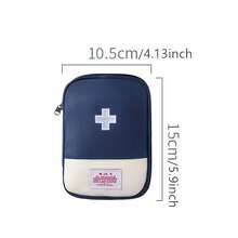 Bolsa de medicina portátil mini, kit de primeros auxilios de viaje, bolsa de almacenamiento de medicamentos, kit de supervivencia, caja de pastillas, emergencia al aire libre, camping, vuelta al colegio - Ver 2
