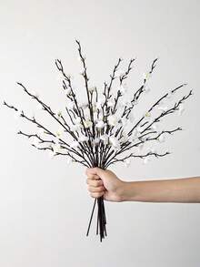 14/12/6pcs White Artificial Plum Blossoms, Realistic Faux Plum Flowers, Suitable For Wedding Decor, Room Accessories, Home Decor, Bedroom Decor, Office Decor, Hotel Decor, Garden Decor, Party Decor, Living Room Decor - Multicolor - View 4