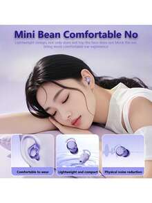 Mini Bean Sleep TWS Bluetooth Earbuds, Zero-Pressure In-Ear Headphones For Side Sleeping, High-Fidelity Deep Bass, Touch Control, LED Battery Display, Type-C Fast Charging, Macaron Color Couple Gift Earphones - View 8
