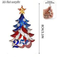 2D Flat, Collectible Numbered 250th Anniversary American Commemorative Decor (1776-2006) - Patriotic American Flag Christmas Tree Ornament, With 250th Anniversary Collectible, Gift For American Citizens And History Enthusiasts - View 4