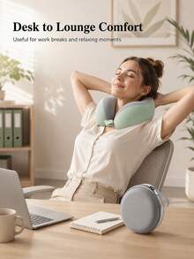 Cozy Neck Pillow Designed With Skin Friendly Velvet Cover And Compact Carrier Pouch Stylish Travel Essentials For Daily Commuters Heavy-Duty Neck Pillow Travel Ideal For Office Nap Relaxation And Weekend Escapes Trip Travel Accessories - Multicolor - View 7