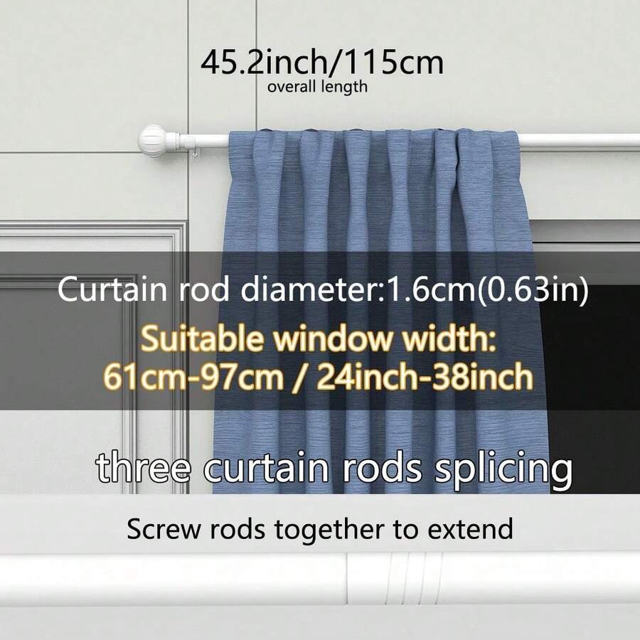 Decorative Rod Head - White 45.2 Inches / 115 cm - View 1