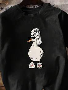 Plus Size T-Shirts - Black - View 3