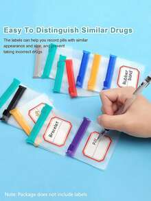 2/5/10/30pcs Reusable Zipper Pill Bags Set, Multi-Color Self-Sealing Medicine Storage Bags, Semi-Transparent Travel Pill Pouches With Sliding Lock, Can Store Pills And Small Items, Suitable For First Aid Kit, Travel Accessories, Travel Storage, Travel Essentials, Travel Supplies, College Vacation, Cruise Trip, Summer Vacation, Outdoor Camping, Hiking, Hunting And More - Multicolor - View 6