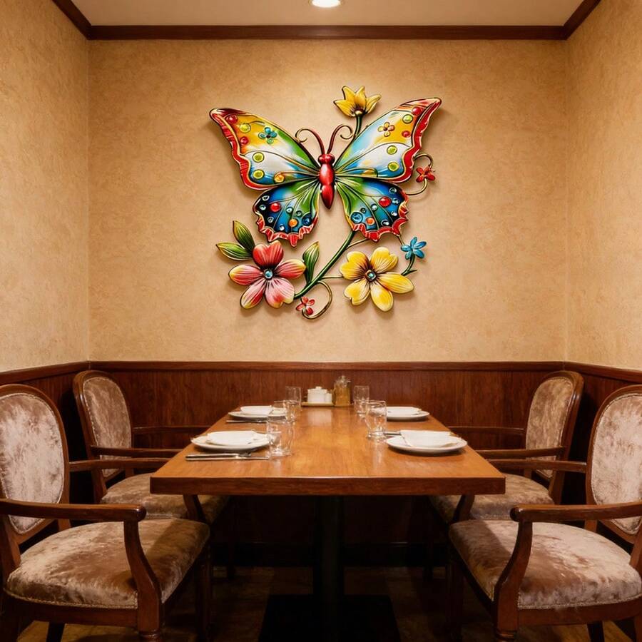 2D Flat Acrylic Butterfly Wall Decor, Premium Home Wall Decoration, Garden Arrangement Craft - A - View 1