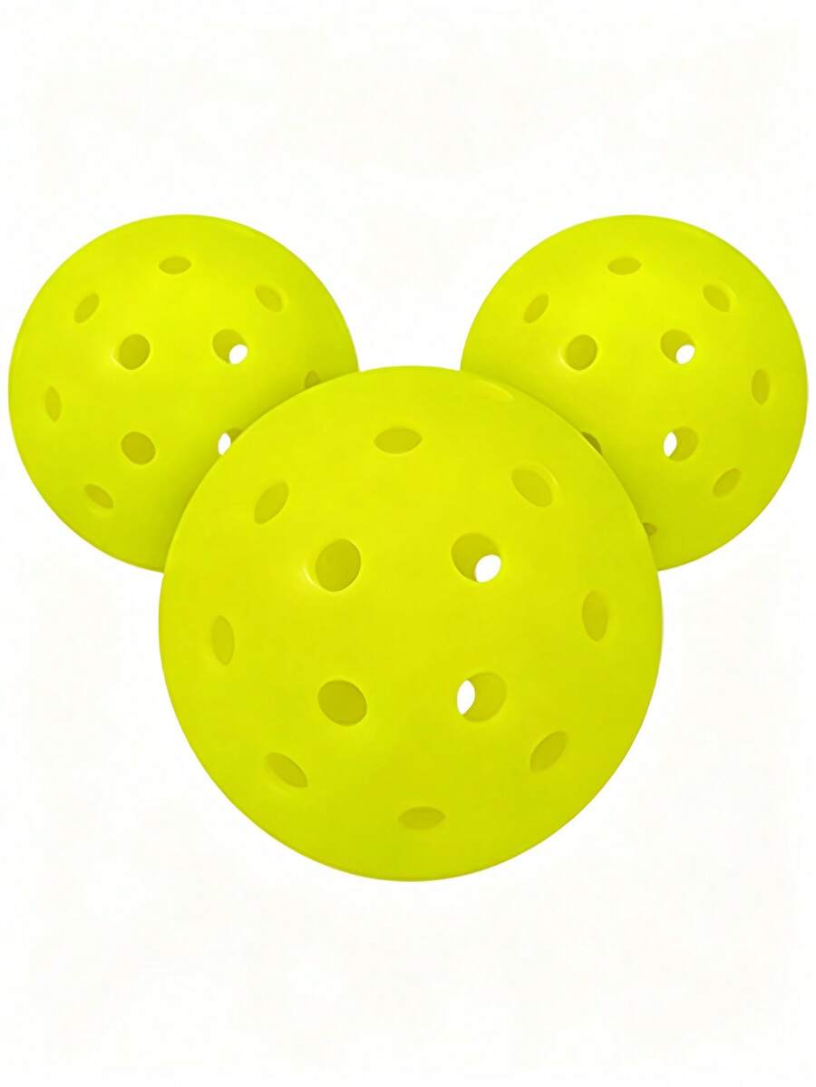 Bolas de Pickleball Duráveis para Uso Externo com Furos Precisos à Prova de Vento, Bolas de Pickleball Resistentes para Jogadores de Torneio, Conjunto de Bolas de Pickleball Amarelo Óptico Brilhante, Ideal para Quadras Recreativas de Parques, Bolsa de Treino para Raquete de Pickleball, Conjunto de Equipamentos de Bolas de Pickleball