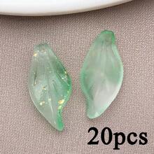 20pcs Glass Colored Leaf Pendant Jewelry Making DIY Earrings Pendant Various Design Charms For Jewelry Making Bracelets Necklace - Multicolor - View 17