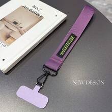 1 Stück minimalistischer einfarbiger kurzer Handy-Lanyard-Anhänger, langanhaltend Nylonmaterial, breiter Stoffriemen, bequemer Handgelenkriemen, geeignet für Handyhülle-Lanyard, Schlüsselanhänger-Lanyard, Taschen-Lanyard, Wasserflaschen-Lanyard, universeller Handgelenkriemen - Kurzes, breites Lanyard + farblich passende Karten - Übersicht 20