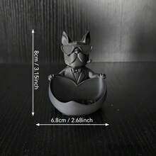 3D Printed Cool Dog Fashion Glasses Pen Holder Storage Organizer, Large Capacity Desktop Pen Cup, Multi-Function Tray For Keys, Coins, Earrings, Rings, Living Room Entryway Office Desk Decor, Stable And Anti-Tip - Multicolor - View 2