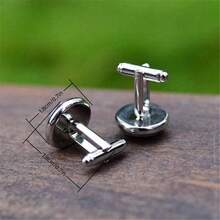 1 Pair Halloween Wedding/Men's 26 English Alphabet Time Gemstone Cufflinks, Fashion Creative Accessories For French Shirt, Wedding Season Groom Cufflinks - Black - View 5