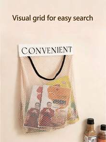 Wall-Mounted Plastic Bag Storage Rack, Large Capacity Mesh Storage Bag, Multi-Functional Kitchen Trash Bag/Shopping Bag Organizer, Reusable Hanging Dispenser, Suitable For Home And Bathroom - Black - View 4