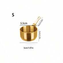 6pcs Stainless Steel Sauce Cups With Handle, Durable Multi-Functional Tableware. Suitable For Dipping Sauces, Gravies, And Baking Ingredients. Enhances Dining Elegance; A Great Practical Gift For Home Cooking Enthusiasts. 1pc/2pcs - Gold - View 16