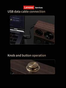 Lenovo C02 多媒體喇叭 USB/BT 雙模喇叭 USB 供電復古喇叭 通用於電視電腦手機重低音喇叭 - 升級款 - 查看 10
