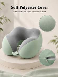 Cozy Neck Pillow Designed With Skin Friendly Velvet Cover And Compact Carrier Pouch Stylish Travel Essentials For Daily Commuters Heavy-Duty Neck Pillow Travel Ideal For Office Nap Relaxation And Weekend Escapes Trip Travel Accessories - Multicolor - View 10