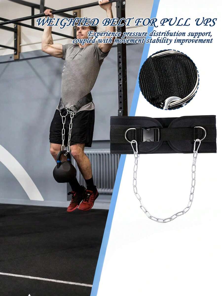 Đai xích hỗ trợ tập dip cho nâng tạ, tối ưu cho hít xà, dip, squat, đai nâng tạ gắn thêm tạ squat, tập CrossFit, đai dip unisex, phụ kiện thiết bị gym