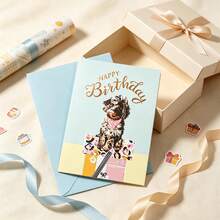 狗狗主題生日祝福卡,通用型祝福卡,男女皆宜紀念生日卡 - WISH-2106-05 - 查看 4