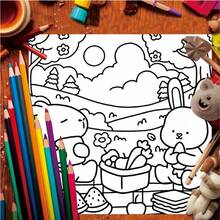 1 Cute Capybara Coloring Book, 24 Pages Thick Paper, Stress-Relieving Fashion Aesthetic Creation, Perfect For Adult Relaxation, Family Gatherings And Holiday Decor, Father's Day, Halloween, Christmas,Enhancing Creativity, Beautifully Designed - Single Piece - View 7