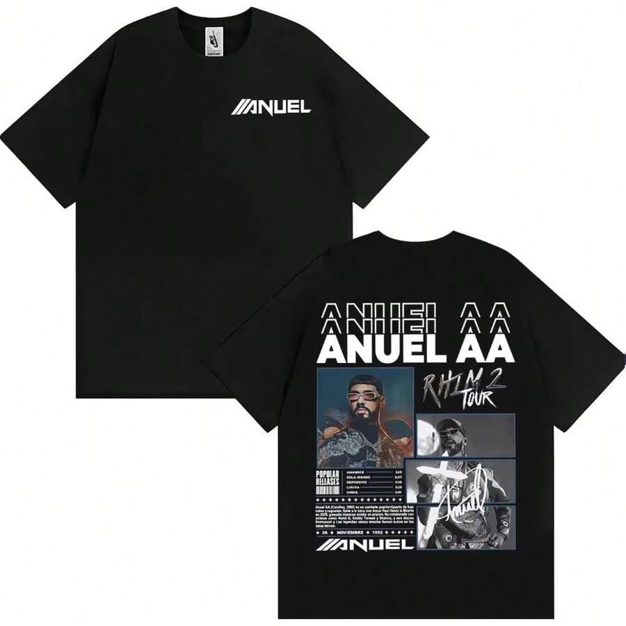 Rhlm 2 Album T Shirt Men's Clothing Harajuku Gothic Vintage T-Shirts Casual Fashion Oversized Tees - CMT25241 - View 1