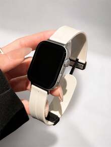 1件男女通用運動透氣矽膠磁吸錶帶，適用於 Watch 智慧手環 Fit 1/Fit 2/Fit 3/Fit 4/4Pro/Fit 5 手腕帶 - Starlight - 查看 11