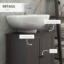 Bathroom Vanity Cabinet, Under Sink Bathroom Cabinet With 2 Doors And Adjustable Shelf, Coffee - Coffee - View 6