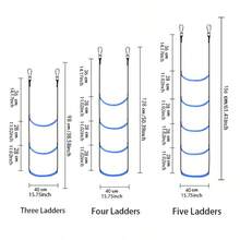 5-Step Extra Long Portable Boat Ladder Extension Rope Ladder For Marine Climbing, Folding Auxiliary Boat Ladder, Inflatable Boat Boarding Ladder Folding Hanging Ladder, Suitable For Kayaks, Canoes, Inflatable Boats (3-Step, 4-Step, 5-Step) - Kayak Rope Ladder - View 3