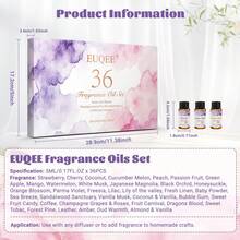 36pcs/Set Minyak Esensial Parfum EUQEE Minyak Esensial Tahan Lama untuk Pembuatan Lilin, Pewangi, Aromaterapi, Pelembap Udara, Hadiah (5ml/0.17fl.Oz) - Multi Aroma - View 10