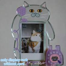 Cute Cartoon Pet Acrylic Photo Card Display Stand, Suitable For Teenage Girls Idol Card Collection Desktop Room Decoration - A - View 12