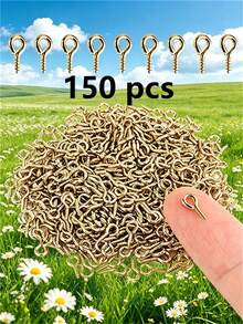 Stainless Steel Eye-Shaped Screw Pins, 100/2000pcs Multi-Color Assorted Pack, Screw Eye Keychain Rings, Suitable For DIY Jewelry Making Accessories - Eye Needle - View 24