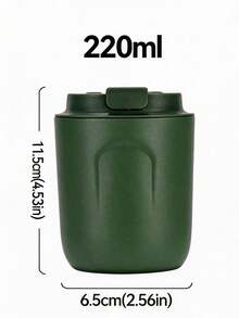 1pc Mini Stainless Steel Insulated Coffee Mug, Fashion Gift Cup, Compact & Portable, Comfortable Grip, One-Click Open/Close, Essential For Street, Office, Coffee, Tea - Multicolor - View 10
