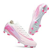 Unisex Soft Sole AG Artificial Grass Football Shoes, Flexible Daily Football Shoes For Men And Women, Suitable For Long Distance Walking And Running, Durable AG Studs, Fully Breathable Design, Suitable For Regular Football Daily Training - Pink - View 5