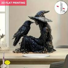 1pc High-End Acrylic Halloween 2D Desktop Decor, Suitable For Home Office Desk - 1PC - View 6
