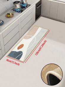 1pc Nordic Abstract Morandi-Style Kitchen Mat 3.5mm Soft Rubber Water-Absorbing Mat, Suitable For Kitchens, Bathrooms, Living Rooms, Outdoor Door Mats, Kitchen Rugs, Home Decor, And Toilet Mats. - Multicolor - View 17