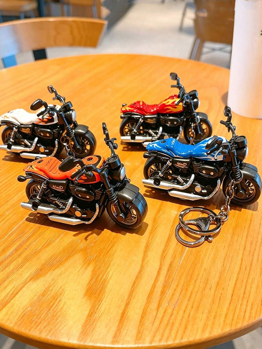 Creative Vintage Realistic Alloy Heavy Motorcycle Model, Cool Personalized Men's Bag Pendant, Exquisite Fashion Holiday Gift Accessory, Car Keychain
